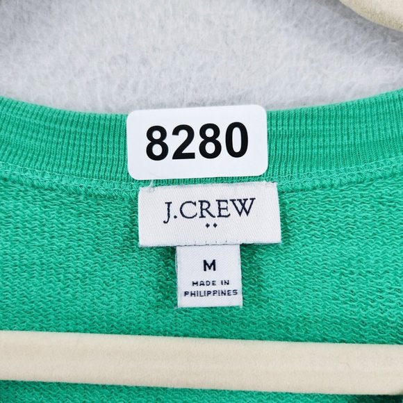 J Crew Womens Medium Green Cotton Vacation Crew Neck Pullover Lightweight Casual - Picture 7 of 12